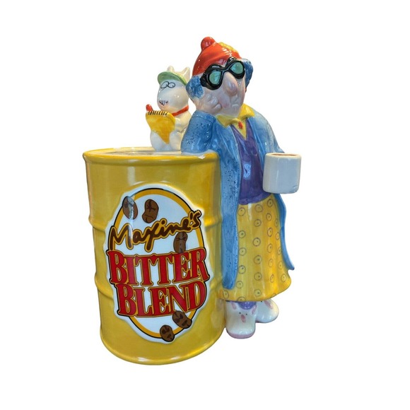 Hallmark Maxine's Bitter Blend Coffee Porcelain‎ Piggy Coin Bank Figurine SOLD - Picture 1 of 6